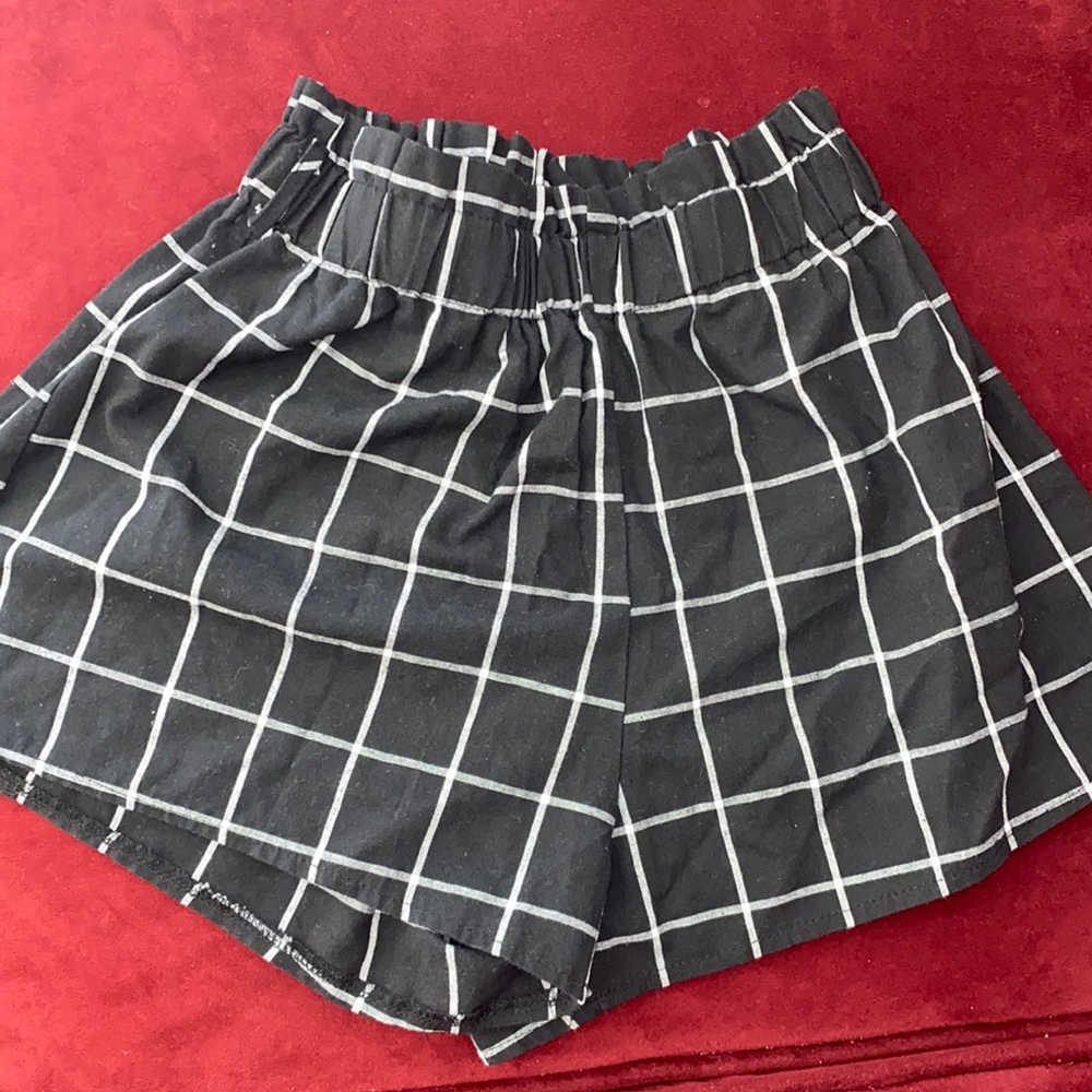 Black & grey striped shorts